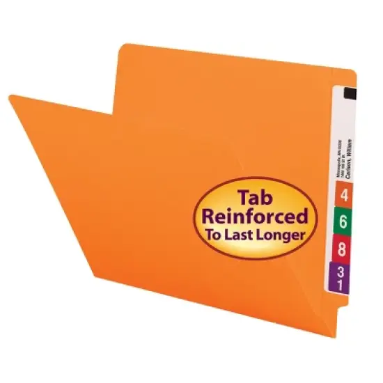 Smead Colored End Tab File Folder, Shelf-Master  Reinforced Straight-Cut Tab, Letter Size, 100 per Box image {11}