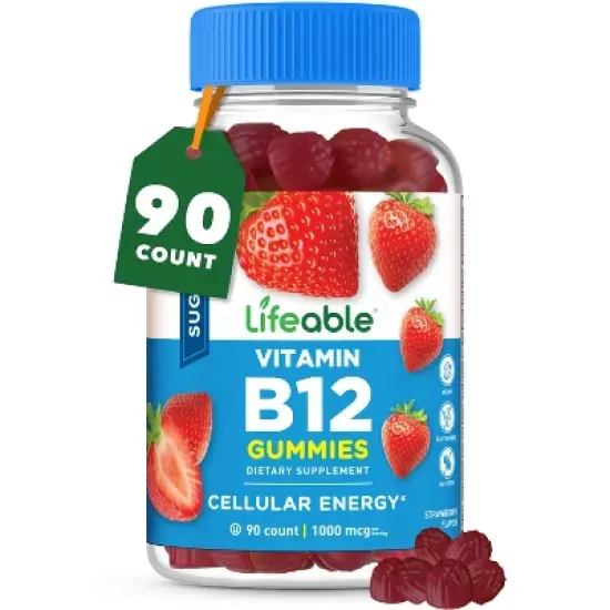 Lifeable - Sugar Free - Vitamin B12 - Adult - 90 Gummies image {8}