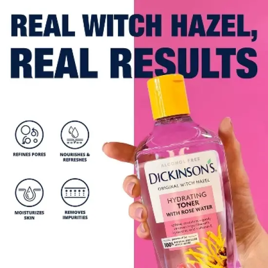Dickinson's Enhanced Witch Hazel with Rosewater Alcohol-Free 98% Natural Formula Hydrating Toner - 16 fl oz image {11}