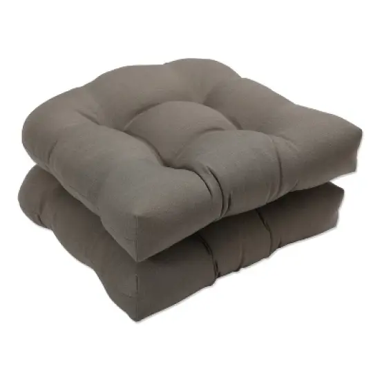 Outdoor 2-Piece Wicker Seat Cushion Set - Forsyth Solid - Pillow Perfect image {6}