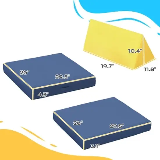 TopComfy Baby and Toddler Learning Toy Modular Play Couch for Creative Play and Comfort for Playroom, Blue, 59.1"*26"*17.9" image {2}