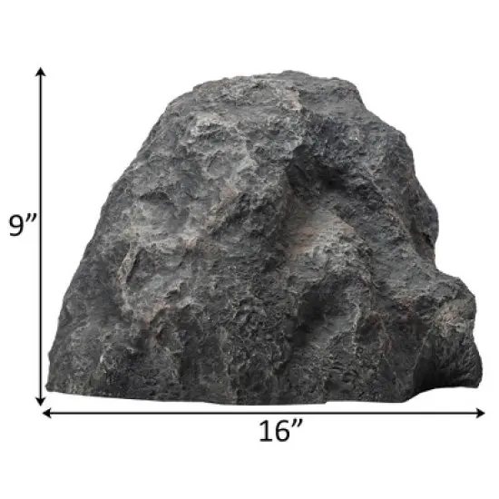 Gardenised Decorative Outdoor Weather-Resistant Artistic Artificial Faux Stone Rock, Garden Patio Granite Grey Fiberglass Stone image {5}