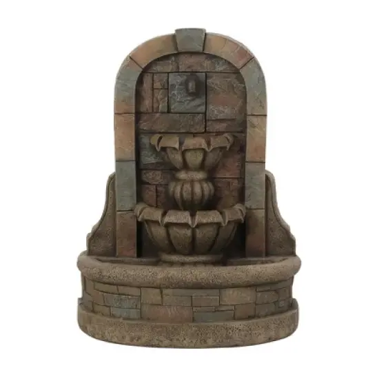 NAYSAYE Fountain Classic Roman Two Tier Design with Elegant Stone Inspired Style for Garden Patio Outdoor, Stone Gray, 22"*12.25"*29" image {1}