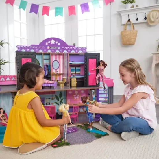 KidKraft 2-in-1 Wooden Hotel & Waterslide Dollhouse image {6}