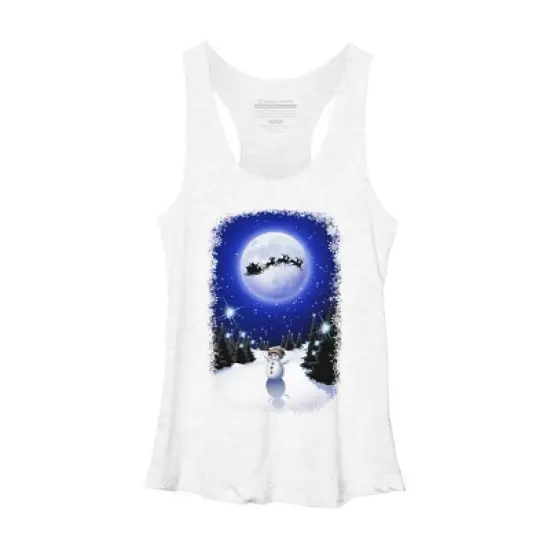 Women's Design By Humans Magical Snowman's Christmas Eve By BluedarkArt Racerback Tank Top image {5}