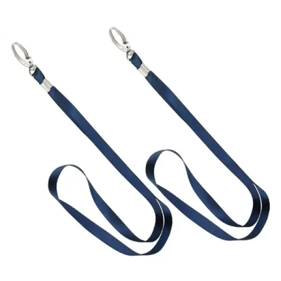 Unique Bargains Dark Blue Nylon Neck Strap String Keys Holder Lanyard 16.1" Long 2 Pcs image {3}