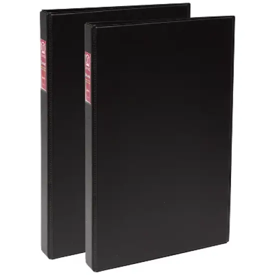 Avery Legal-Size Durable 3 Ring Binders, 1" Round Rings, Holds 8.5" x 14" Paper, Black, 2 Pack (17709) image {5}