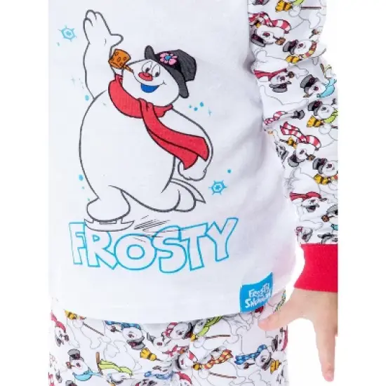 Frosty the Snowman Toddler Holiday Cotton Pajama Set White image {2}