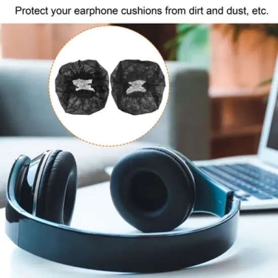 Unique Bargains Disposable Flexible Elastic Fabric Washable Headphone Covers 10 Pairs image {4}