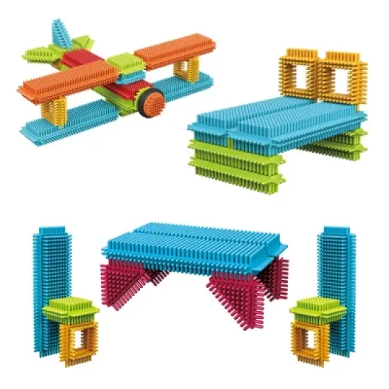 Contixo STEM Building Toys, ST6 100 pcs Bristle Shape 3D Tiles Set Construction Learning Stacking Educational Blocks, Creativity Beyond Imagination image {5}