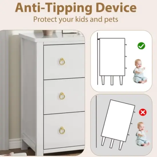 6 Dresser for Bedroom, 47.2" Wide Dresser, Modern Wide Drawer Dresser with Storage, Wooden Closet Dressers Chest of Drawers image {6}