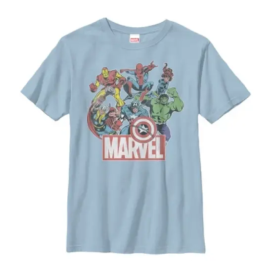 Boy's Marvel Classic Hero Collage T-Shirt image {3}