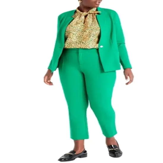 ELOQUII Women&rsquo;s Plus Size Petite The Ultimate Stretch Suit Pintuck Pant image {6}