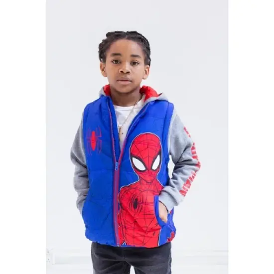 Marvel Spider-Man Zip Up Vest 2fer Jacket Toddler to Big Kid image {1}