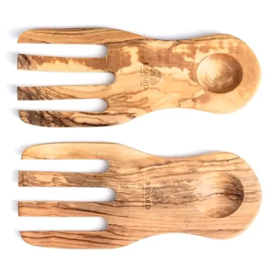Berard Olive Wood Salad Serving Hands, 2 Piece Set image {2}