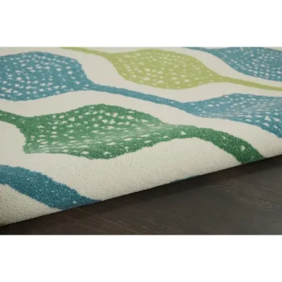 Waverly Sun N Shade SND70 Aqua Indoor/Outdoor Area Rug image {5}