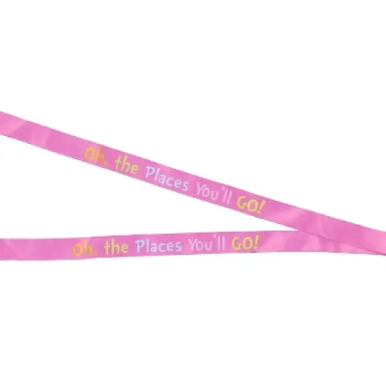 Dr. Seuss Oh The Places You'll Go ID Badge Holder Lanyard w/ 2" Rubber Pendant image {2}