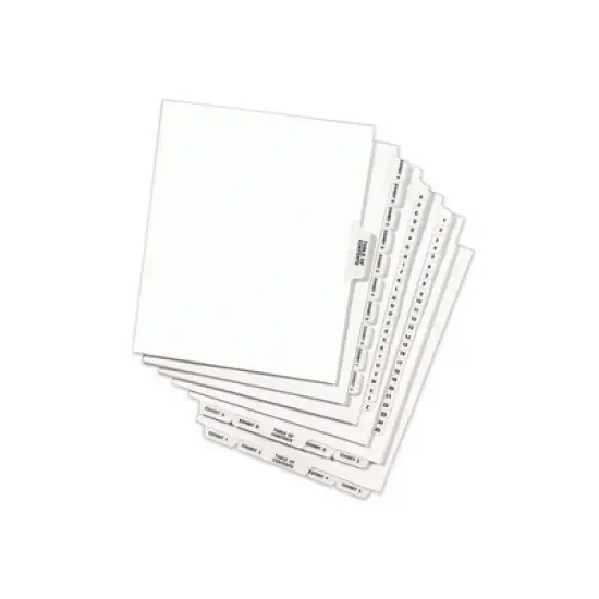 Avery Avery-Style Preprinted Legal Bottom Tab Dividers, 26-Tab, Exhibit V, 11 x 8.5, White, 25/Pack image {5}
