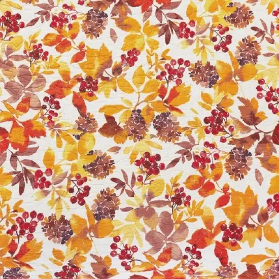 C&F Home Cordelia Watercolor Falling Leaves Quilted 100% Cotton Table Runner 14" x 51" image {4}