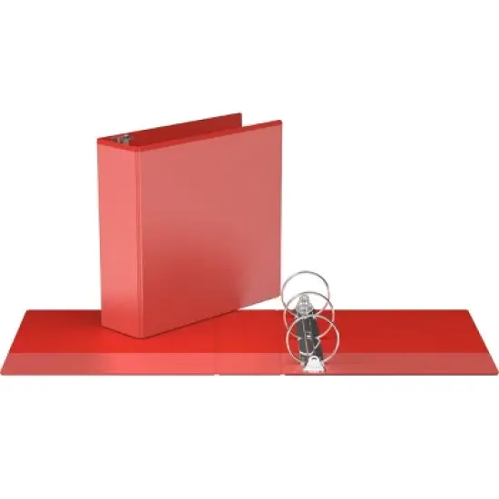 3" Premium Round Ring Binder 6pk Customizable View Red - Easyview image {1}