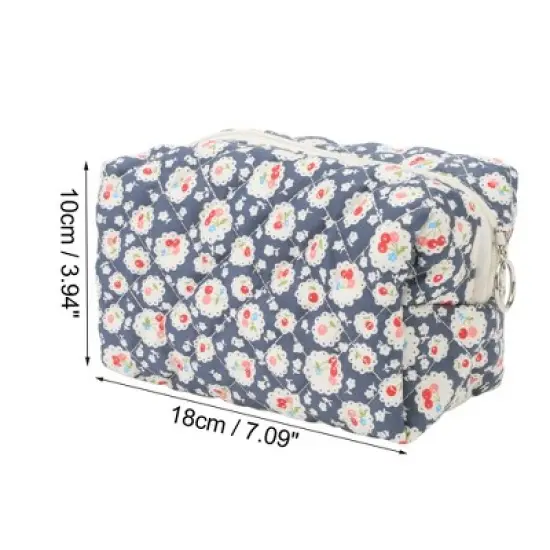 Unique Bargains Women Portable Cherry Makeup Bag Camping 1 Pc image {2}