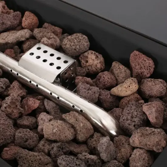 Langton Outdoor 50000 BTU Light Weight Concrete & Ceramic Rectangular Fire Pit - Christopher Knight Home image {1}