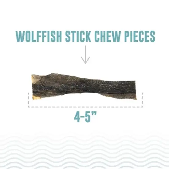 Icelandic+ Sticks & Pieces: Wolffish 9oz - Pure Fish Skin Dog Treats, Air-Dried Single Ingredient Long Lasting Chews image {4}