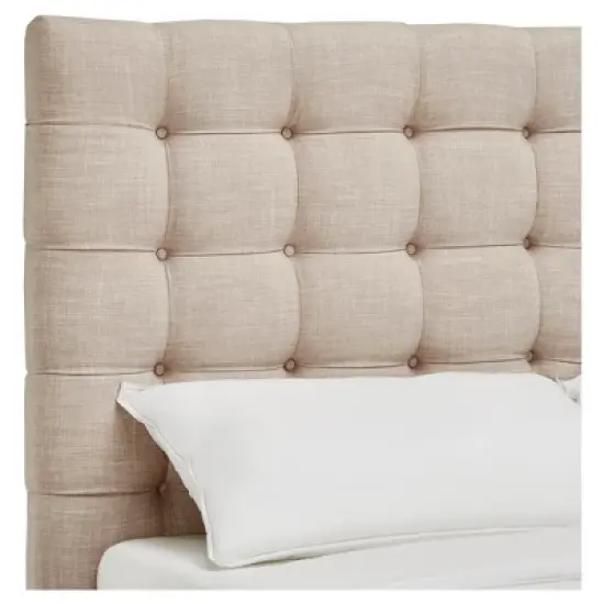 King Ascott Hill Button Tufted Bed Oatmeal - Inspire Q image {4}