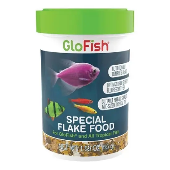 GloFish Special Flake Food Color-Enhancing Tropical Dry Fish Food - 1.59oz image {9}
