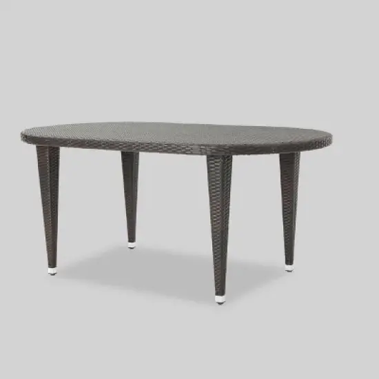 Carter 7pc Wicker Patio Dining Set - Brown/Creme- Christopher Knight Home image {2}