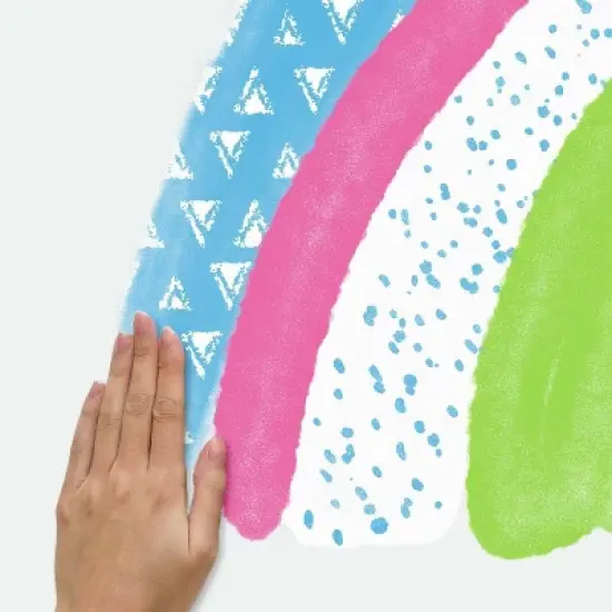RoomMates Pattern Rainbow Peel and Stick Giant Wall Decal image {4}
