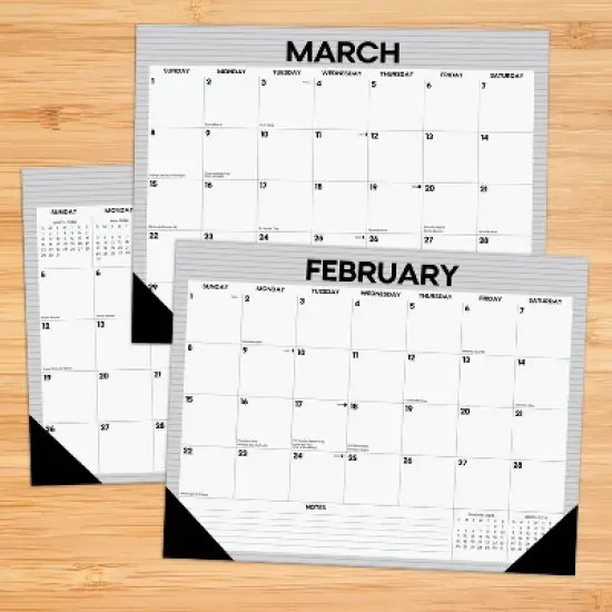 Willow Creek Press 22"x17" 2026 Pinstripe Large Monthly Deskpad image {1}