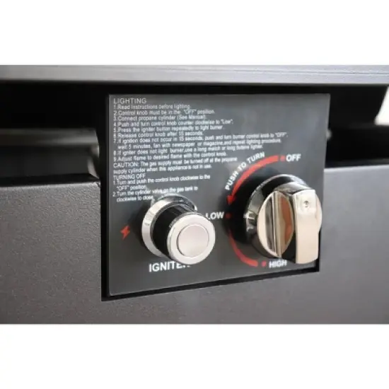 43" Smoked Glass Metal Rectangle Fire Pit (Black) image {1}