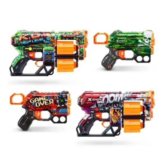 X-Shot SKINS Double Dread Double Menace Dart Blaster Combo Pack by ZURU image {2}
