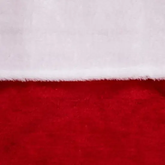Northlight Traditional Plush Christmas Stocking with Cuff  - 36" - Red and White image {5}