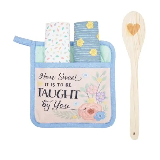 C&F Home How Sweet It Is To Be Taught Potholder Gift Set image {3}