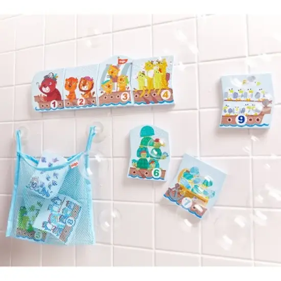 HABA Numbers Puzzle In Net - 10 Piece Counting Bath Toy image {3}