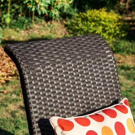 5pc Patio Dining Set with Square Steel Fire Pit Table & Rattan 360 Swivel Chairs - Captiva Designs image {8}