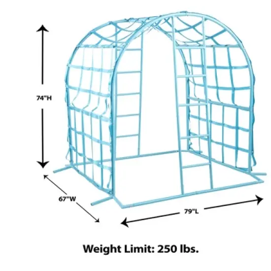 HearthSong Giant Climbing Wave with Powder-Coated Steel Frame and Polyester Webbing Play Space for Multiple Kids image {2}