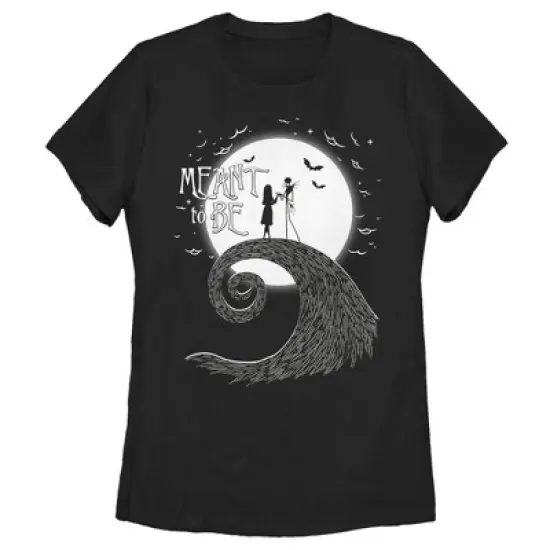 Women's The Nightmare Before Christmas Halloween Jack Skellington Sally Meant to Be T-Shirt image {3}