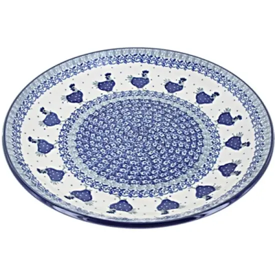 Blue Rose Polish Pottery Ceramika Artystyczna Dinner Plate image {4}
