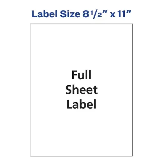 Avery Clear Easy Peel Mailing Labels Inkjet 8 1/2 x 11 10/Pack 18665 image {3}