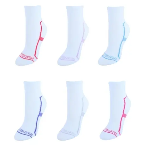 Fruit of the Loom Women's Cool Zone Cotton Cushioned Ankle Socks (6 Pair Pack) image {6}