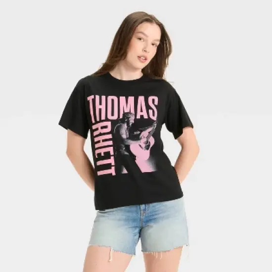Women's Thomas Rhett Short Sleeve Graphic T-Shirt - Black image {1}