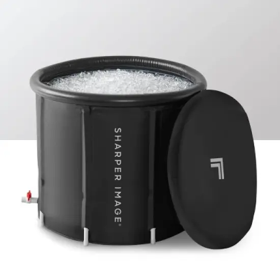 Sharper Image Portable Ice Bath 31.5"x29.5" Oval Plunge Pool: PVC Frame & Liner image {4}