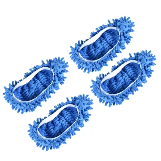 Unique Bargains Washable Cleaning Shoes Cover Multifunction Chenille Duster 4 Pcs image {5}