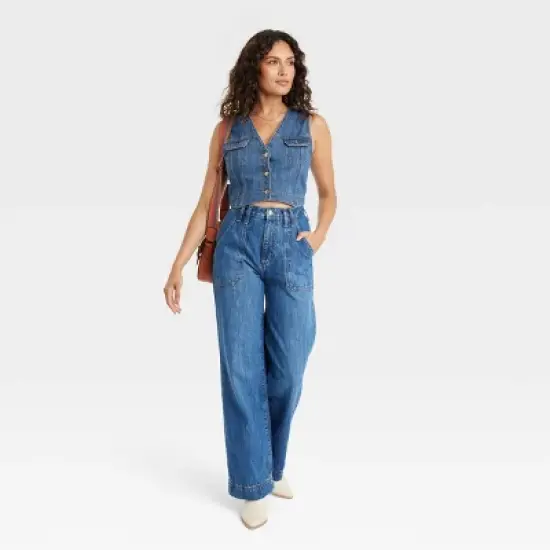 Women's Denim Vest - Universal Thread&trade; Blue Denim image {2}