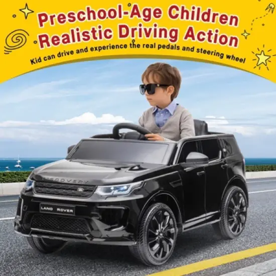 Licensed Land Rover Kids Electric Car, 12V Ride On Toy for Kids 3-8, Electric Car with Parent Remote Control image {8}