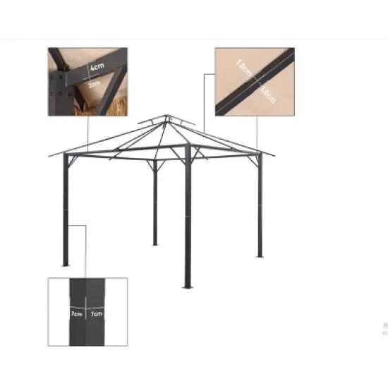 Ainfox 10x10 Thatched Tiki Bar Gazebo, Patio Gazebo image {3}