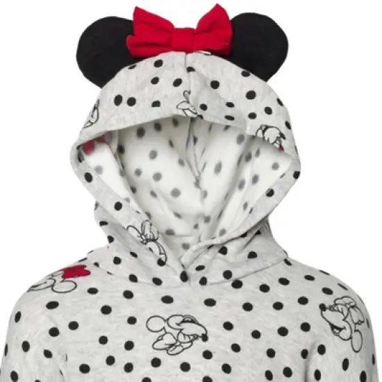 Mickey Mouse & Friends Minnie Mouse Girls Pullover Fleece Hoodie T-Shirt and Leggings 3 Piece Outfit Set Little Kid to Big Kid image {7}